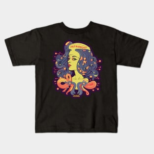 Plastic Macaroni Boho Trippy Hippy Patriarchy Kids T-Shirt